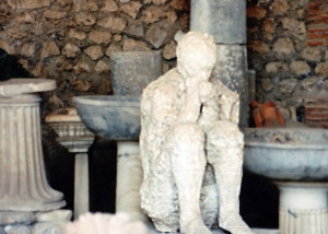 Plaster Cast of Pompeii Victim (Photo by Don Knebel)