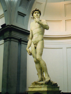 Michelangelo’s David in Florence’s Accademia (Photo by Don Knebel)	
