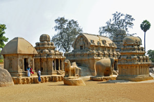 Pancha Rathas Shrines in Mamallapuram, India (Photo by Don Knebel)