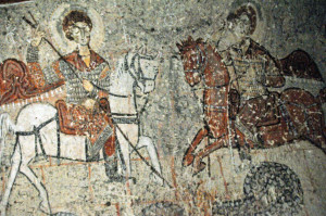 Eleventh century Cappadocian fresco of St. George (Photo by Don Knebel)